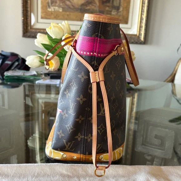 Limited edition Louis Vuitton summer trunk monogram Neverfull mm like New - Picture 4 of 7